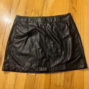 American Eagle Outfitters Black Faux Leather Mini Skirt